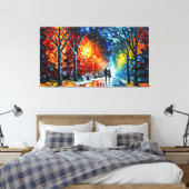 Landschapsdoek Schilderij Stadspark Posters Prin Canvas Afdruk (Insitu (Slaapkamer))