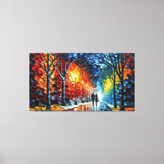 Landschapsdoek Schilderij Stadspark Posters Prin Canvas Afdruk (Voorkant)