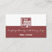 Landschapsformaat Vierkante Logo Dubbele Kleur Haa Aanbevelingskaartje (Voorkant)