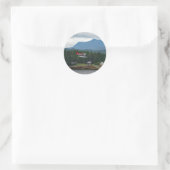 Landschapsfoto Alaska Floatplane Ronde Sticker (Tas)