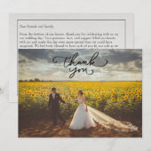 Landschapsfoto bruiloft bedankkaart (Voorkant / Achterkant)