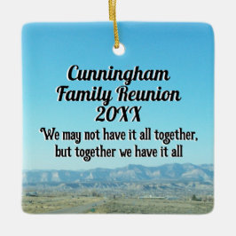 Landschapsfoto Familie Reünie Citaat Keramisch Ornament