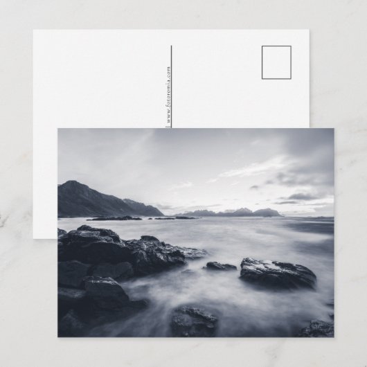 Landschapsfoto langs de kust feestdagenkaart (Voorkant / Achterkant)