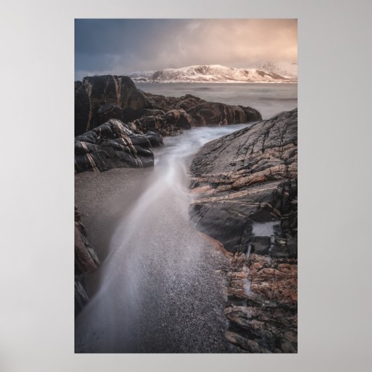 Landschapsfoto langs de kust poster (Voorkant)
