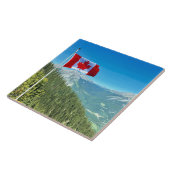 Landschapsfoto met Canadese vlag Tegeltje (Zijkant)