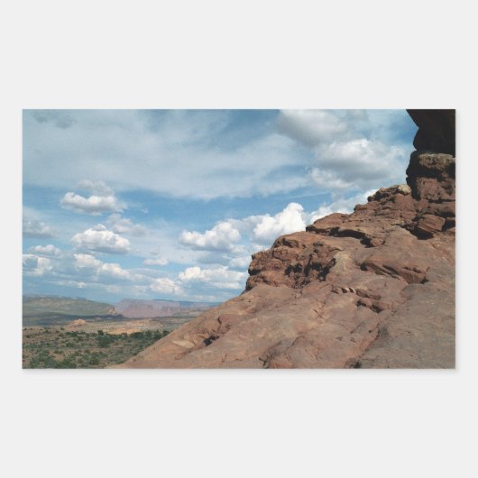 Landschapsfoto Noord-raam Arch Utah Rechthoekige Sticker (Voorkant)