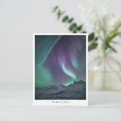 Landschapsfoto Noordelijke lichten Briefkaart (Staand voorkant)