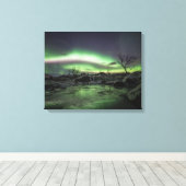 Landschapsfoto Noordelijke lichten Canvas Afdruk (Insitu (Houten vloer))