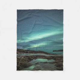 Landschapsfoto Noordelijke lichten Fleece Deken