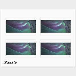 Landschapsfoto Noordelijke lichten Rechthoekige Sticker