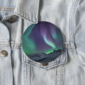 Landschapsfoto Noordelijke lichten Ronde Button 4,0 Cm (In situ)