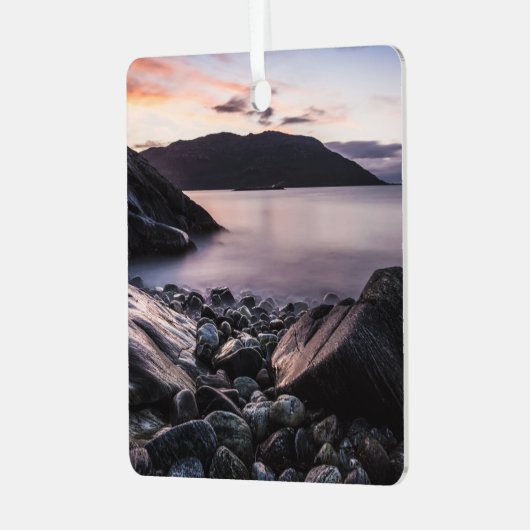 Landschapsfoto Noorwegen Metalen Ornament (Voorkant links)