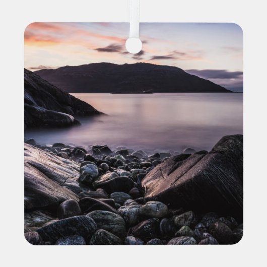 Landschapsfoto Noorwegen Metalen Ornament (Achterkant)