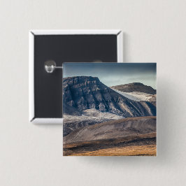 Landschapsfoto Spitsbergen Vierkante Button 5,1 Cm
