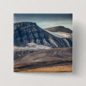 Landschapsfoto Spitsbergen Vierkante Button 5,1 Cm (Voorkant)
