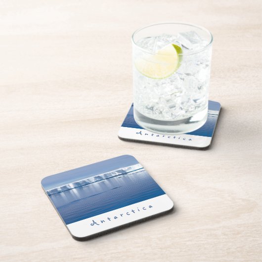 Landschapsfoto van Antarctica ijsberg met witte te Bier Onderzetter (Rechterzijde)