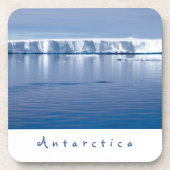 Landschapsfoto van Antarctica ijsberg met witte te Bier Onderzetter (Voorkant)