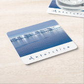 Landschapsfoto van Antarctica ijsberg met witte te Kartonnen Onderzetters (Schuin)