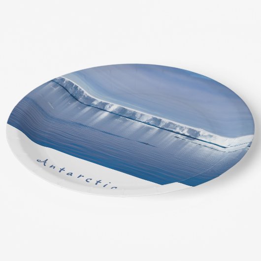 Landschapsfoto van Antarctica ijsberg met witte te Papieren Bordje (Gekanteld)