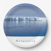 Landschapsfoto van Antarctica ijsberg met witte te Papieren Bordje (Voorkant)