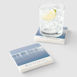 Landschapsfoto van Antarctica ijsberg met witte te Stenen Onderzetter