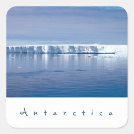 Landschapsfoto van Antarctica ijsberg met witte te Vierkante Sticker
