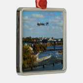 Landschapsfoto van Appleton, Wisconsin Metalen Ornament (Rechts)
