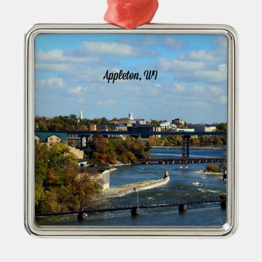Landschapsfoto van Appleton, Wisconsin Metalen Ornament (Voorkant)