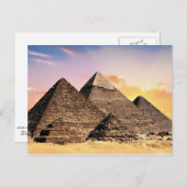 Landschapsfoto van de Egyptische Pyramids Briefkaart (Voorkant / Achterkant)