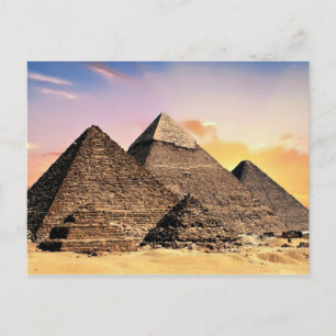 Landschapsfoto van de Egyptische Pyramids Briefkaart
