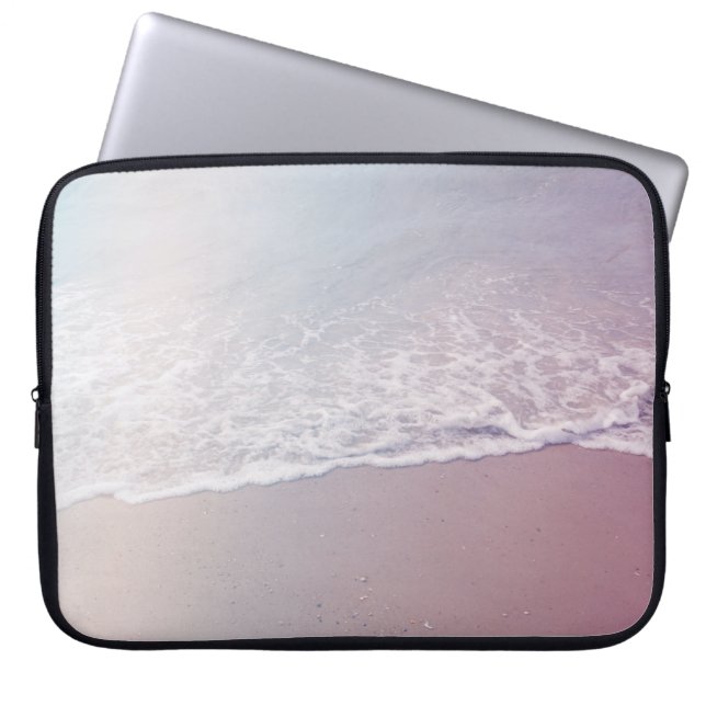 Landschapsfoto van de kust laptop sleeve (Voorkant)