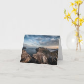 Landschapsfoto van de kust van Noorwegen Kaart (Gele Bloem)
