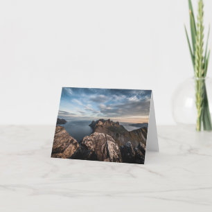 Landschapsfoto van de kust van Noorwegen Kaart