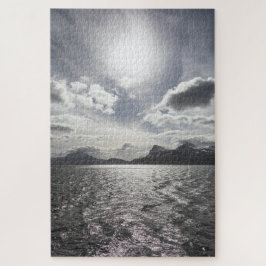 Landschapsfoto van de kust van Noorwegen Legpuzzel