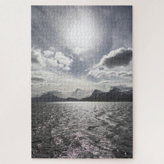 Landschapsfoto van de kust van Noorwegen Legpuzzel (Verticaal)