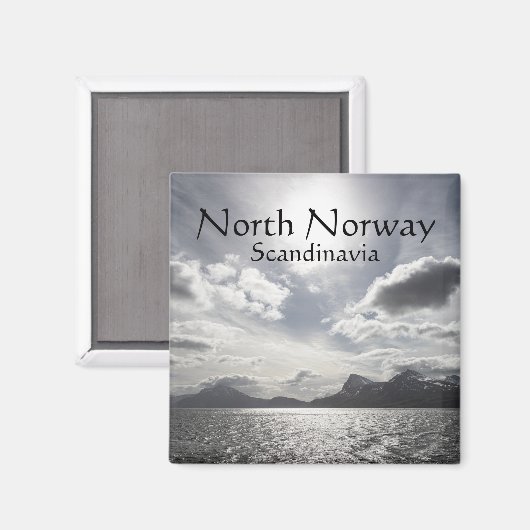 Landschapsfoto van de kust van Noorwegen Magneet (Voorkant / Achterkant)