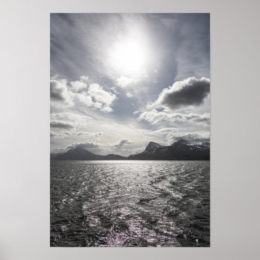 Landschapsfoto van de kust van Noorwegen Poster (Voorkant)