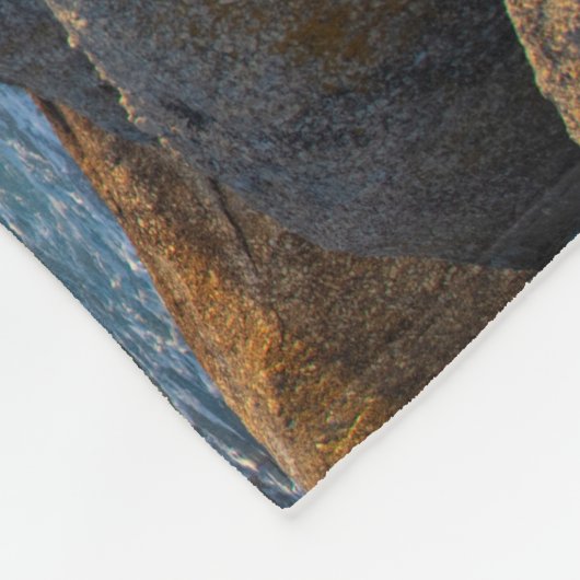 landschapsfoto van de seashore fleece deken (Hoek)