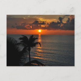 landschapsfoto van de tropische zonsondergang (Can Briefkaart