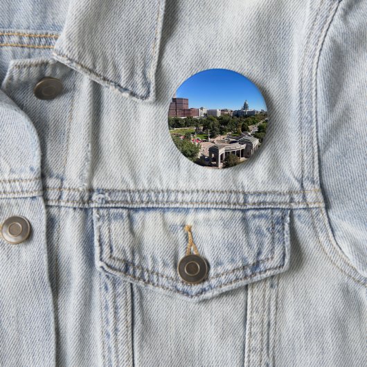 Landschapsfoto van Denver Colorado Ronde Button 5,7 Cm (In situ)