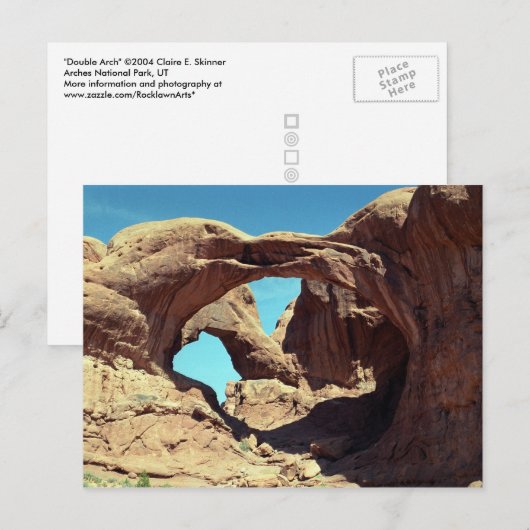 Landschapsfoto van Double Arch Desert Briefkaart (Voorkant / Achterkant)