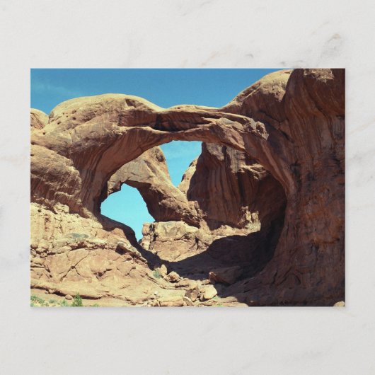 Landschapsfoto van Double Arch Desert Briefkaart (Voorkant)