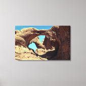 Landschapsfoto van Double Arch Desert Canvas Afdruk (Voorkant)