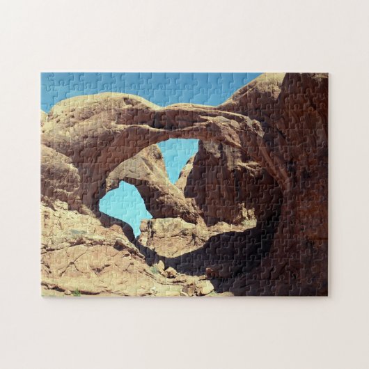 Landschapsfoto van Double Arch Desert Legpuzzel (Horizontaal)