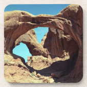 Landschapsfoto van Double Arch Desert Onderzetter (Voorkant)