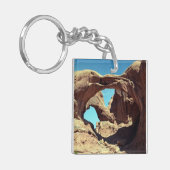 Landschapsfoto van Double Arch Desert Sleutelhanger (Voorkant Links)