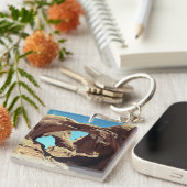 Landschapsfoto van Double Arch Desert Sleutelhanger (Voorkant Rechts)