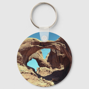 Landschapsfoto van Double Arch Desert Sleutelhanger