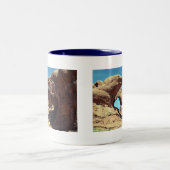 Landschapsfoto van Double Arch Desert Tweekleurige Koffiemok (Center)