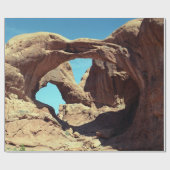 Landschapsfoto van Double Arch Utah Cadeaupapier (Vlak)